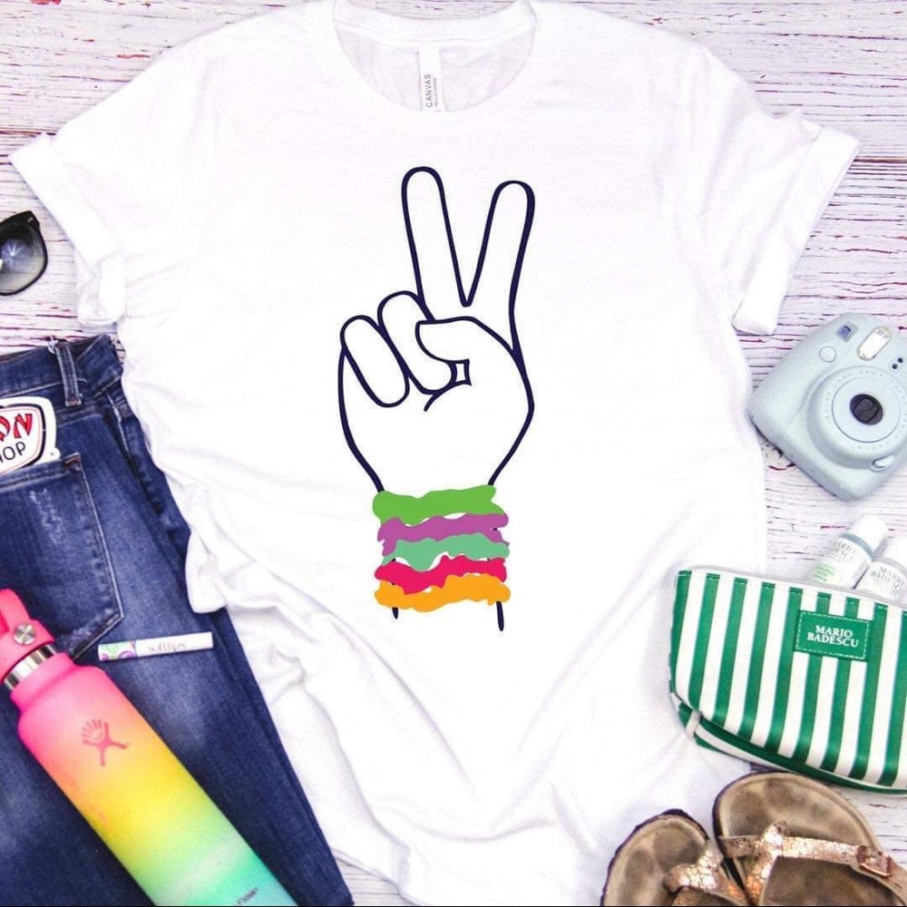 Scrunchie Peace Sign VSCO Girl T-shirts MTO
